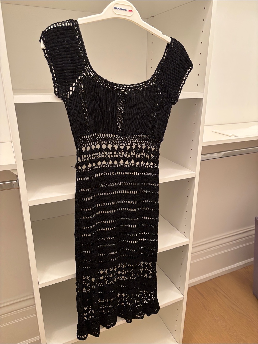 Hugo Buscati Black Crochet Knit Top - Picture 2 of 3